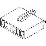 HOUSING 6POS SNGL ROW  WHITE