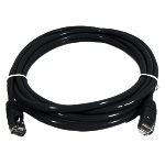 CABLE NETWORK RJ45 10FT STRAIGHT CAT6 BLK 