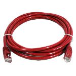 CABLE NETWORK RJ45 10FT STRAIGHT CAT6 RED  