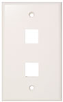 WALLPLATE FLUSH 2POS WHITE