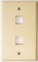 WALLPLATE FLUSH 2POS IVORY