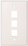 WALLPLATE FLUSH 3POS WHITE