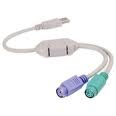 SPLITER USB (A) MALE-PS2 FEMALE 8 INCH