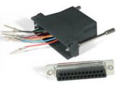 MODULAR ADAPTER RJ45/DB25F W/KEY GREY