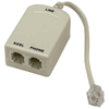 FILTER RJ11/RJ11 6P2C M/F DUAL BEIGE