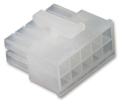 HOUSING 10P 2X5 W/LOCK NAT