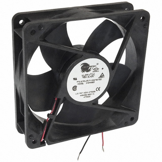 FAN DC 48V .4W 4.7X4.7X1.25 IN W/2WIRE 9