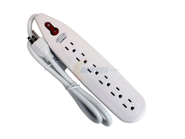 POWER BAR 6 OUTLETS WITH SURGE PROTECTOR 3FT USED