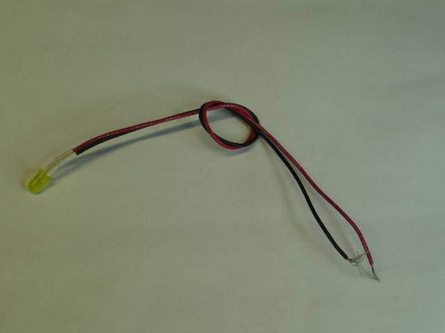 LED 5MM ORG DIFF W/WIRE 8"LONG