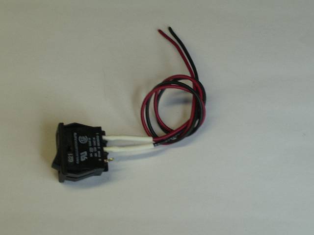 SWITCH ROCKER SPST 5A W/WIRE 8IN LONG