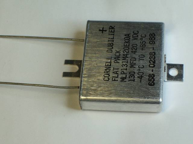 CAP LYT RDL FLAT PAK 130UF 420V