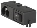 AC SOCKET 3P W/SWITCH