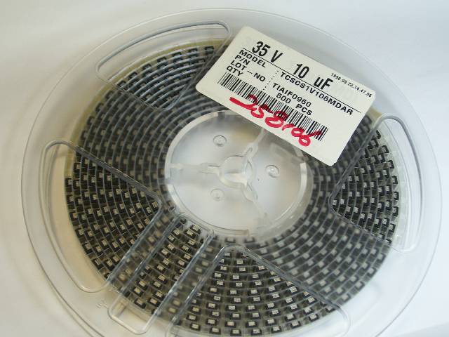 CAP SMT TANT 10UF 35V T/R 500PCS/REEL